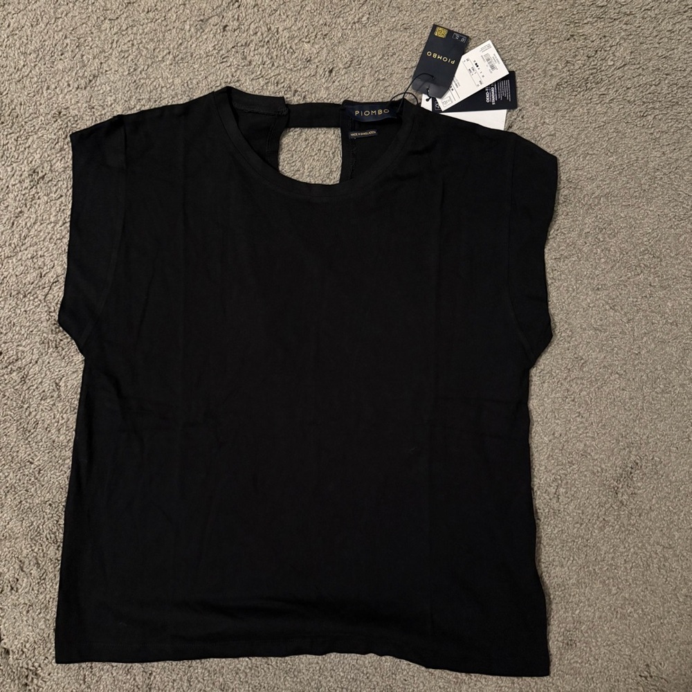 Piombo Elegant Black Women's Top